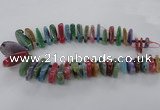 CTD793 Top drilled 15*25mm - 25*40mm freeform agate gemstone beads