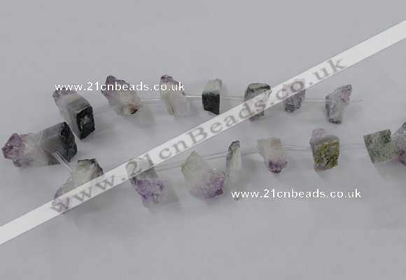 CTD797 Top drilled 18*20mm - 25*40mm freeform amethyst gemstone beads