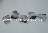 CTD798 Top drilled 20*30mm - 25*35mm freeform amethyst beads