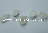 CTD800 Top drilled 20*30mm - 25*35mm freeform agate beads