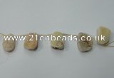 CTD801 Top drilled 20*30mm - 25*35mm freeform agate beads