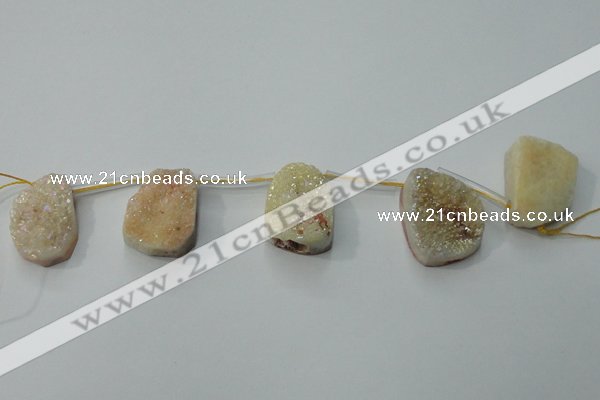 CTD801 Top drilled 20*30mm - 25*35mm freeform agate beads