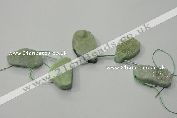 CTD802 Top drilled 20*30mm - 25*35mm freeform agate beads
