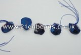 CTD810 Top drilled 20*30mm - 25*35mm freeform plated agate beads