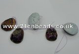 CTD814 Top drilled 25*35mm - 35*45mm freeform plated agate beads