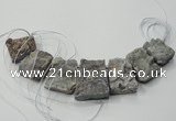 CTD820 Top drilled 20*30mm - 35*45mm trapezoid agate beads