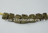CTD823 Top drilled 20*30mm - 35*45mm trapezoid agate beads