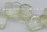 CTD824 Top drilled 15*20mm - 20*25mm freeform lemon quartz beads