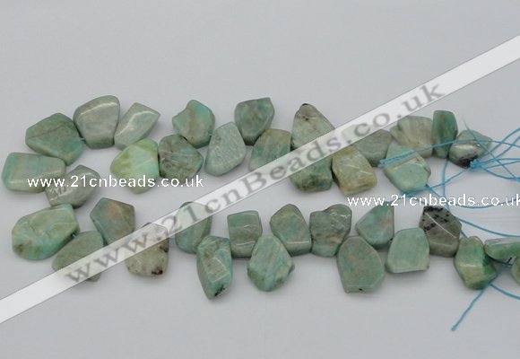 CTD826 Top drilled 15*20mm - 20*25mm freeform Russian amazonite beads