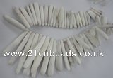 CTD827 Top drilled 5*20mm - 10*80mm stick sea urchin shell beads