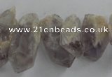 CTD933 Top drilled 10*14mm - 15*25mm faceted nuggets amethyst beads