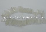 CTD937 Top drilled 6*20mm - 8*35mm sticks white crystal beads