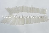 CTD939 Top drilled 5*25mm - 6*60mm sticks white crystal beads