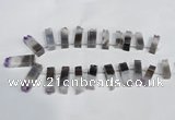 CTD940 Top drilled 8*25mm - 10*40mm sticks druzy amethyst beads