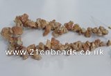 CTD947 Top drilled 10*15mm - 15*25mm nuggets plated druzy agate beads