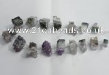 CTD954 Top drilled 15*25mm - 20*30mm nuggets druzy amethyst beads