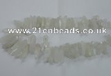 CTD957 Top drilled 8*20mm - 10*35mm nuggets AB-color white crystal beads