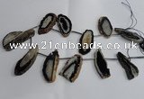 CTD963 Top drilled 15*35mm - 25*55mm freeform agate gemstone beads