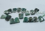 CTD966 Top drilled 22*30mm trapezoid agate gemstone beads