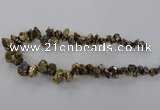 CTD972 Top drilled 8*10mm - 15*25mm nuggets plated quartz beads