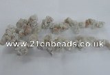 CTD975 Top drilled 10*15mm - 15*25mm nuggets plated druzy agate beads