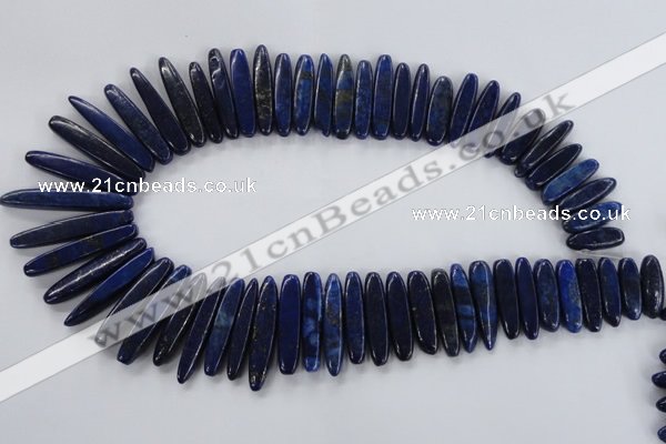 CTD982 Top drilled 6*20mm - 8*45mm sticks lapis lazuli gemstone beads