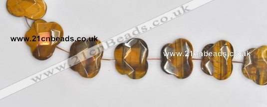 CTE10 butterfly shape 25*30mm yellow tiger eye beads wholesale