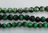 CTE1011 15.5 inches 6mm faceted round dyed green tiger eye beads