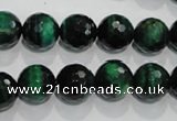 CTE1014 15.5 inches 10mm faceted round dyed green tiger eye beads