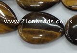 CTE102 15.5 inches 22*30mm flat teardrop yellow tiger eye beads