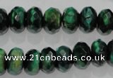 CTE1023 15.5 inches 8*12mm faceted rondelle dyed green tiger eye beads