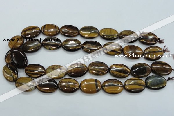 CTE104 15.5 inches 18*25mm oval yellow tiger eye beads wholesale