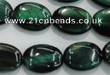 CTE1044 15.5 inches 15*20mm oval dyed green tiger eye beads