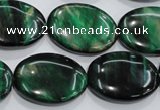 CTE1045 15.5 inches 18*25mm oval dyed green tiger eye beads