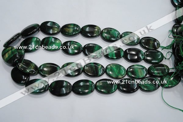 CTE1045 15.5 inches 18*25mm oval dyed green tiger eye beads