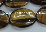 CTE105 15.5 inches 22*30mm oval yellow tiger eye beads wholesale