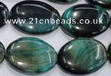 CTE1050 15.5 inches 18*25mm oval dyed green tiger eye beads