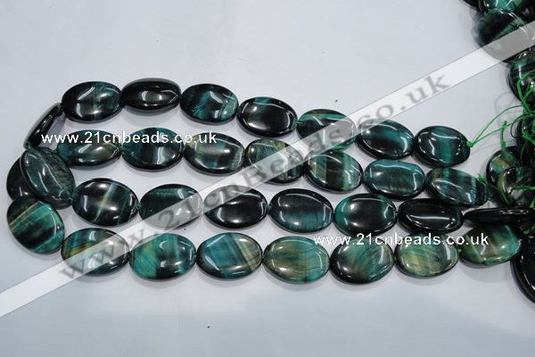 CTE1050 15.5 inches 18*25mm oval dyed green tiger eye beads