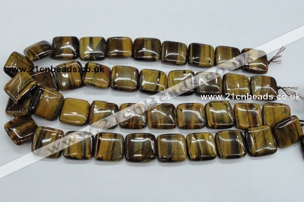 CTE106 15.5 inches 20*20mm square yellow tiger eye beads wholesale