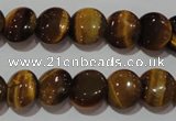CTE1091 15.5 inches 12mm flat round yellow tiger eye beads