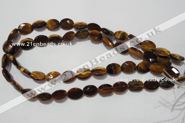 CTE1094 15.5 inches 12*16mm faceted oval yellow tiger eye beads