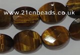 CTE1095 15.5 inches 13*18mm faceted oval yellow tiger eye beads