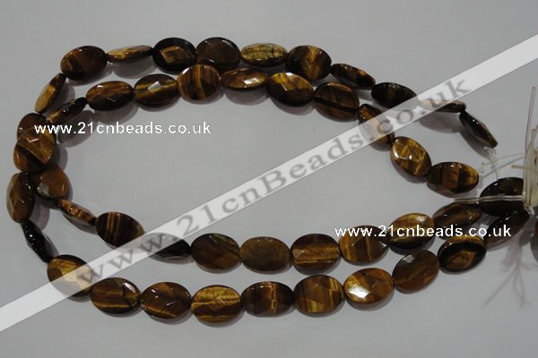 CTE1095 15.5 inches 13*18mm faceted oval yellow tiger eye beads