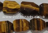 CTE1111 16*18mm - 17*23mm faceted freeform yellow tiger eye beads