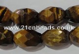 CTE1114 15.5 inches 13*18mm faceted rice yellow tiger eye beads