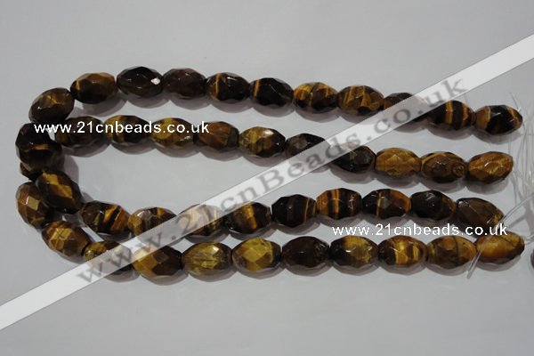 CTE1114 15.5 inches 13*18mm faceted rice yellow tiger eye beads