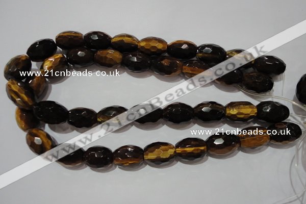 CTE1115 15.5 inches 15*20mm faceted rice yellow tiger eye beads