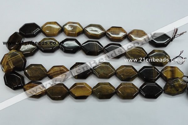 CTE112 15.5 inches 18*25mm octagonal yellow tiger eye beads wholesale