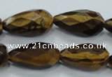 CTE117 15.5 inches 14*26mm faceted teardrop yellow tiger eye beads