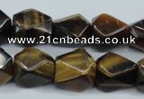 CTE118 15.5 inches 12*18mm faceted cuboid yellow tiger eye beads